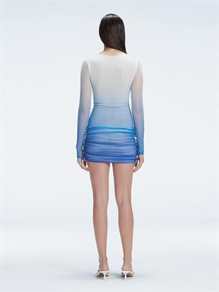 Uzun Kollu Mini Elbise