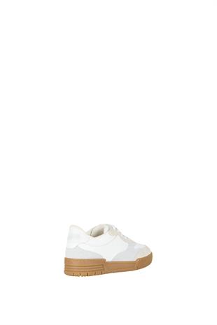 Gri Süet Geçişli Beyaz Sneaker