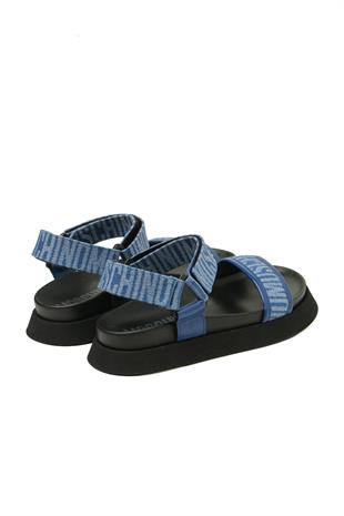 Mavi Logo Platform Tabanlı Kadın Sandalet