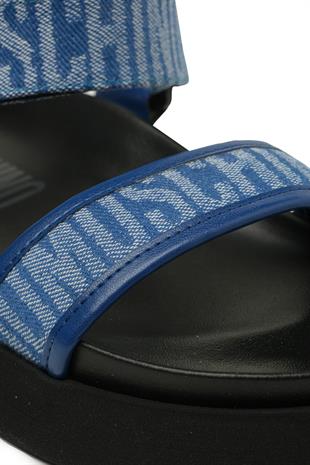 Mavi Logo Platform Tabanlı Kadın Sandalet