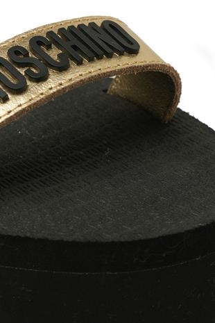 Metalik Çapraz Bantlı Yüksek Platform Tabanlı Sandalet
