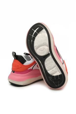 Pembe File Geçişli Kadın Sneaker