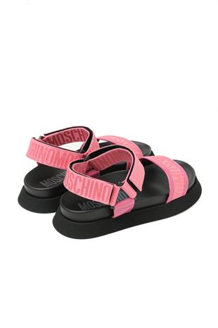 Pembe Logo Kadın Sandalet