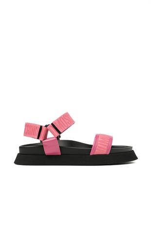 Pembe Logo Kadın Sandalet