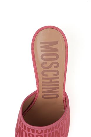 Pembe Logo Topuklu Terlik