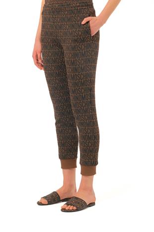Kahverengi Logo Spor Pantolon