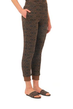 Kahverengi Logo Spor Pantolon