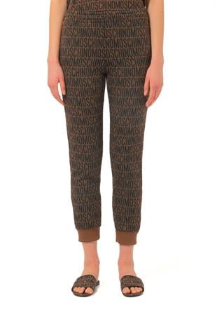 Kahverengi Logo Spor Pantolon