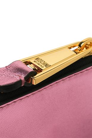 Metalik Pembe Logo Detaylı Portföy Çanta