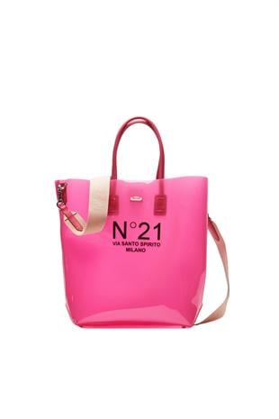 Pembe Logolu Alışveriş Çantası
