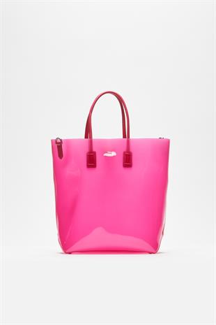Pembe Logolu Alışveriş Çantası