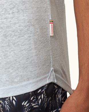 Açık Mavi Keten Polo T-shirt