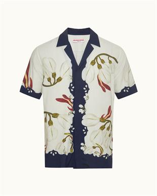 Beyaz Floral Desenli Gömlek