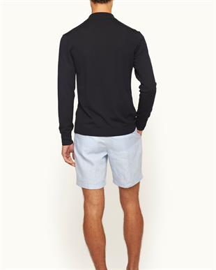 Erkek Ayarlanabilir Tokalı Açık Mavi Şort