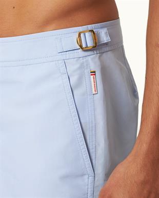 Erkek Ayarlanabilir Tokalı Mavi Şort