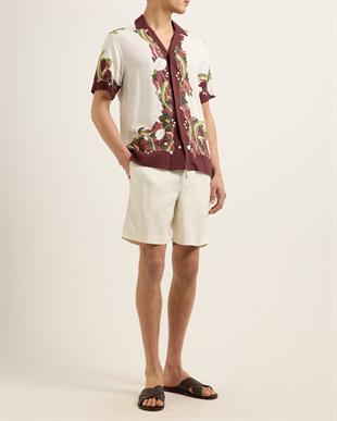 Floral Desenli Kısa Kollu Gömlek