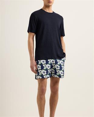 Kısa Kollu Keten T-shirt