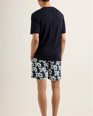 Kısa Kollu Keten T-shirt