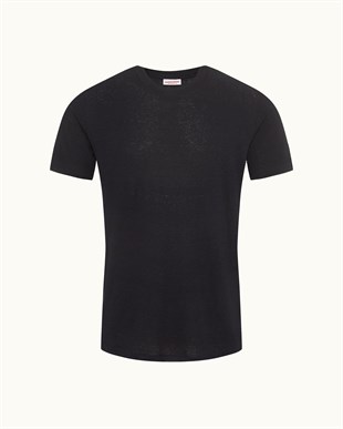 Kısa Kollu Keten T-shirt