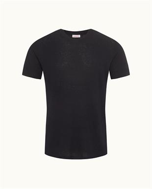 Kısa Kollu Keten T-shirt