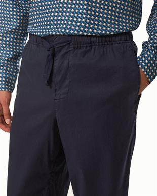 Lacivert Bağcıklı Rahat Kesim Erkek Pantolon