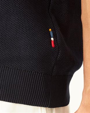 Lacivert Düğmeli Triko Gömlek