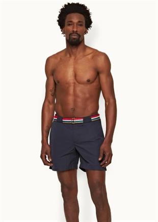 Lacivert Şerit Detaylı Mayo