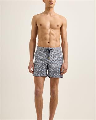 Mavi Desenli Bağcıklı Erkek Mayo