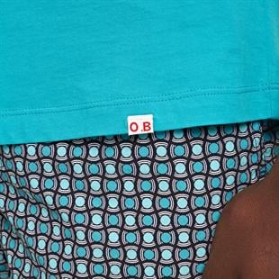 Turkuaz Bisiklet Yaka T-shirt