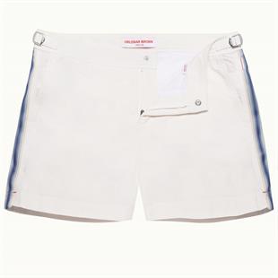 Yanı Lacivert Biyeli Şort Mayo