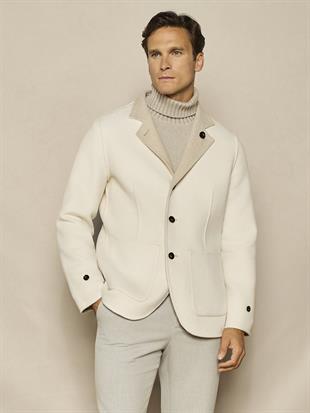 Bej Çift Taraflı Yün Ceket