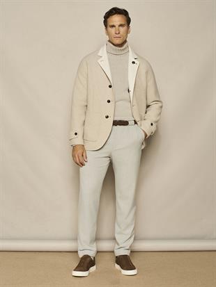 Bej Çift Taraflı Yün Ceket