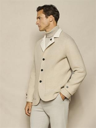 Bej Çift Taraflı Yün Ceket