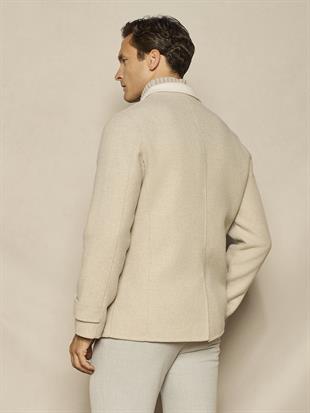 Bej Çift Taraflı Yün Ceket