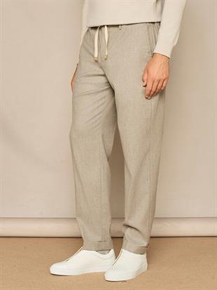 Bej Düz Kesim Pantolon