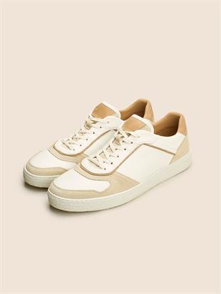 Bej Süet Geçişli Sneaker