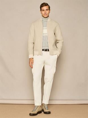 Beyaz Kargo Cep Pantolon