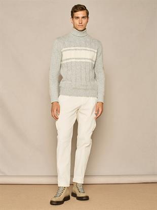 Beyaz Kargo Cep Pantolon