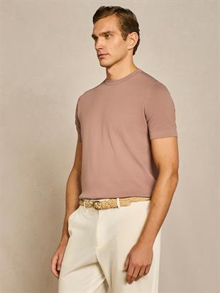 Bisiklet Yaka Kısa Kollu T-shirt