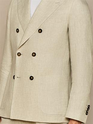 Cep Detaylı Düğmeli Gri Blazer Ceket