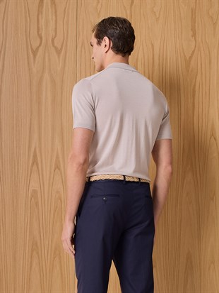 Ekru Kısa Kollu Triko