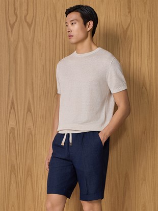 Ekru Kısa Kollu Triko