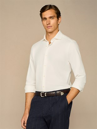 Ekru Polo Yaka Gömlek