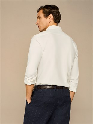 Ekru Polo Yaka Gömlek