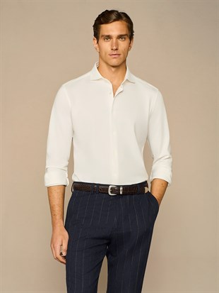 Ekru Polo Yaka Gömlek