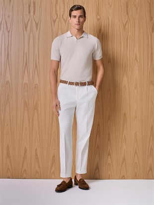 Ekru Polo Yaka Triko