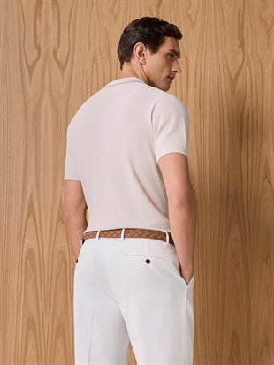 Ekru Polo Yaka Triko