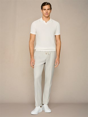 Ekru Polo Yaka Triko