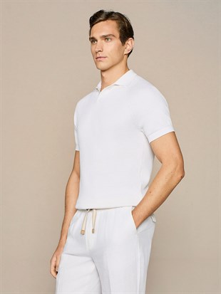 Ekru Polo Yaka Triko