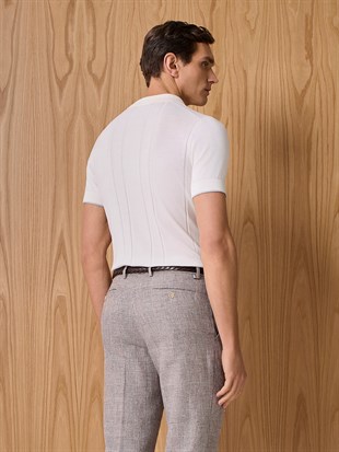 Ekru Polo Yaka Triko